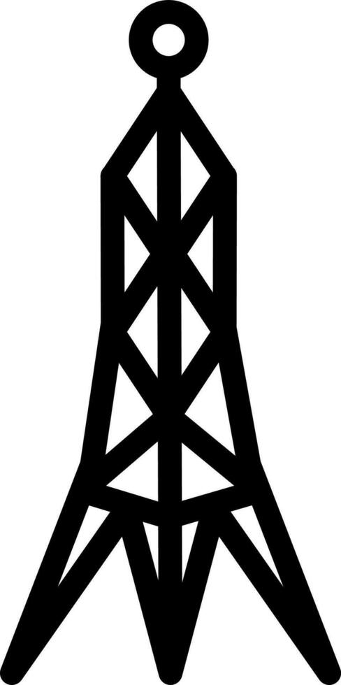 Line art illustration of power line icon. vector
