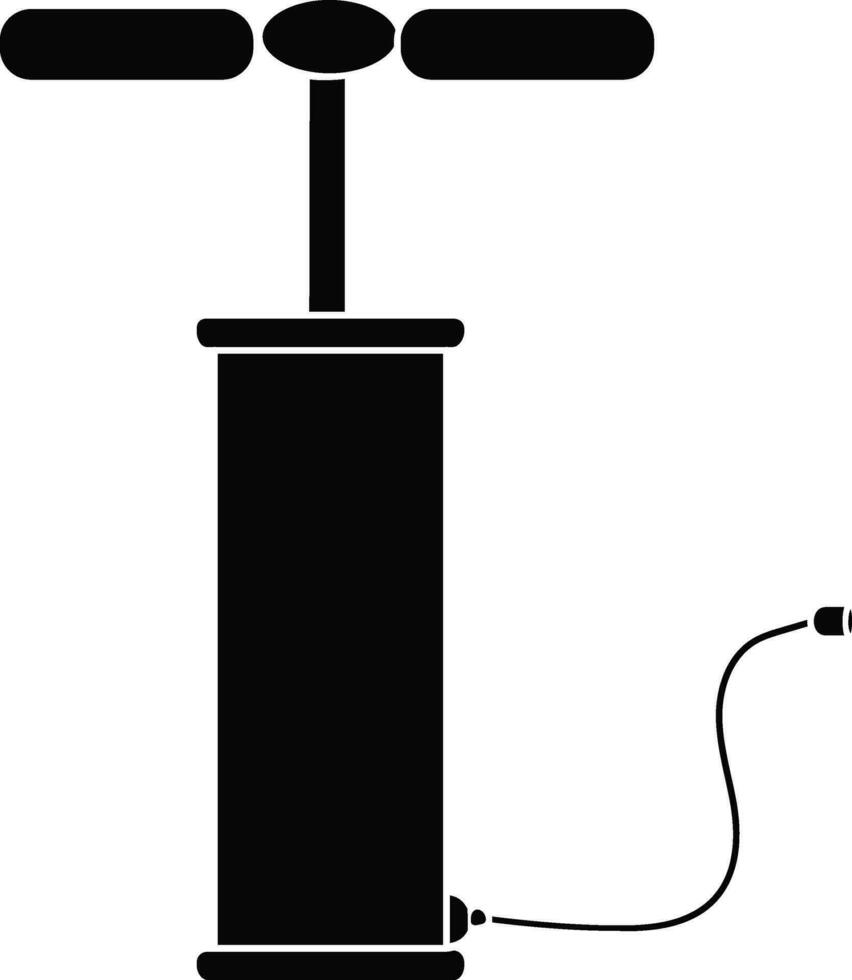 Black air pump on white background. vector