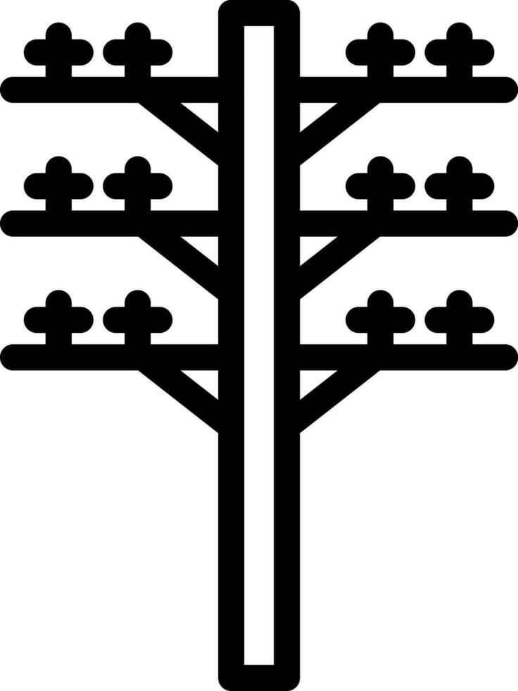 Vector illustration of power line pole icon.