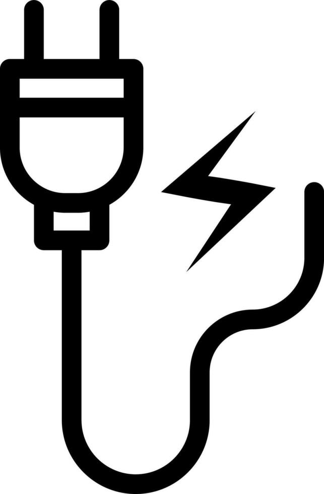 Electric plug sign or symbol. vector