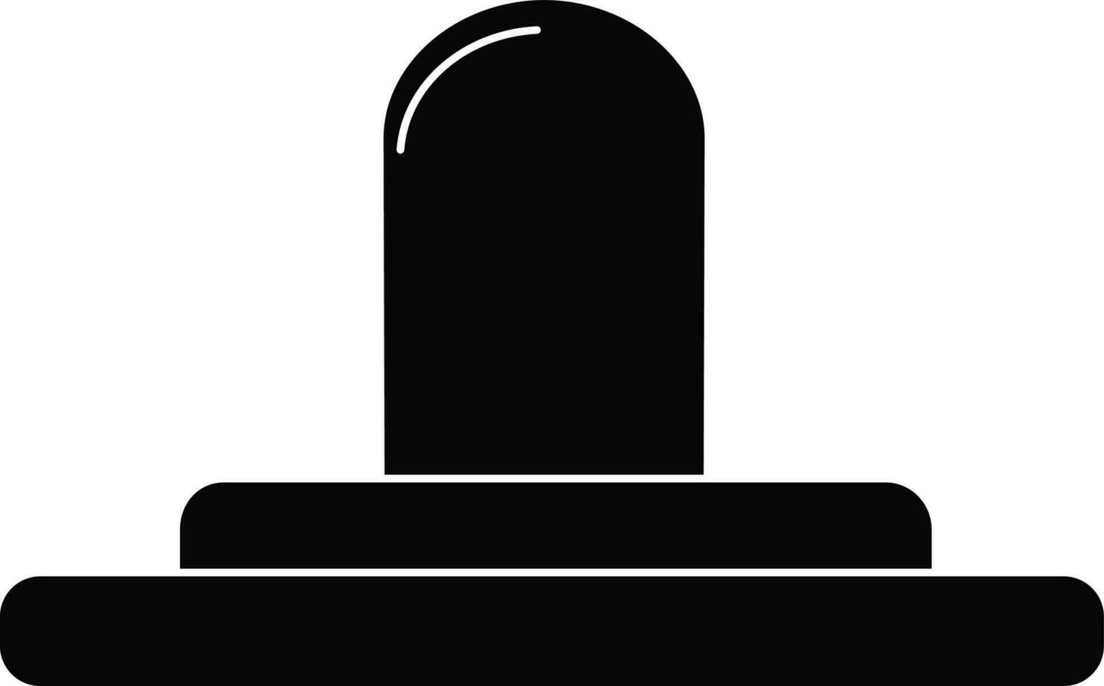 Shiva Lingam in black color. vector