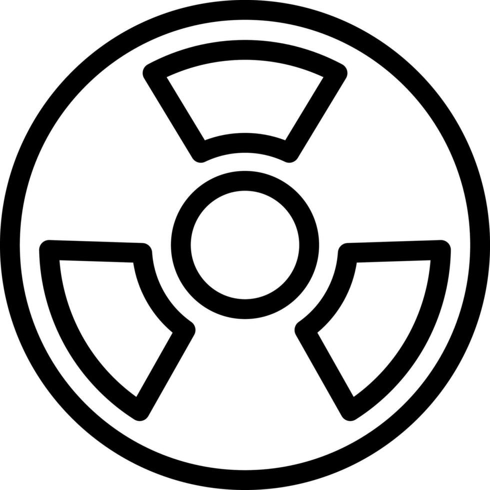 Illustration of nuclear icon. vector