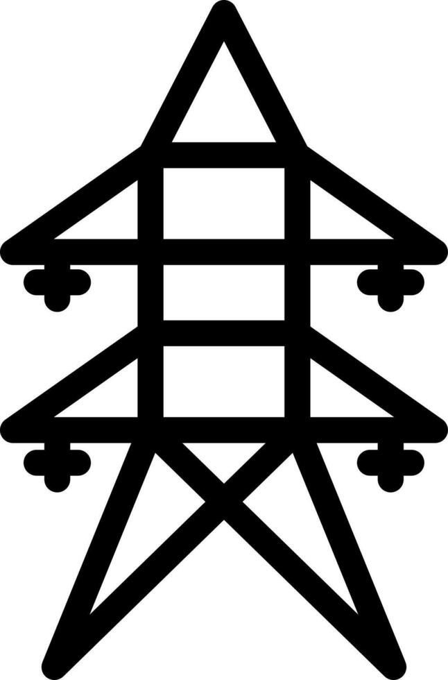 Vector illustration of electricity tower icon.