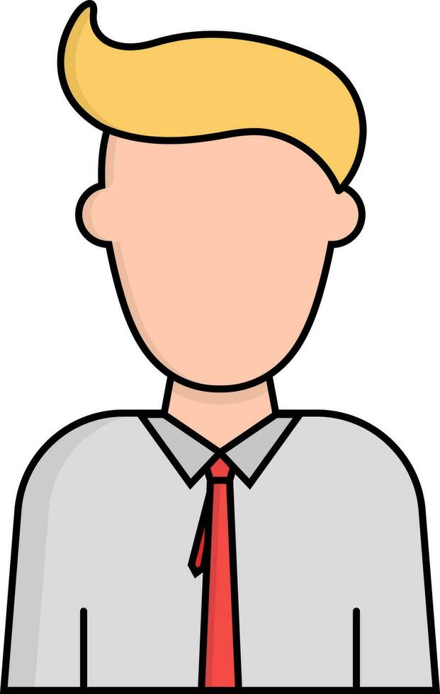 Faceless businessman or student character icon. vector