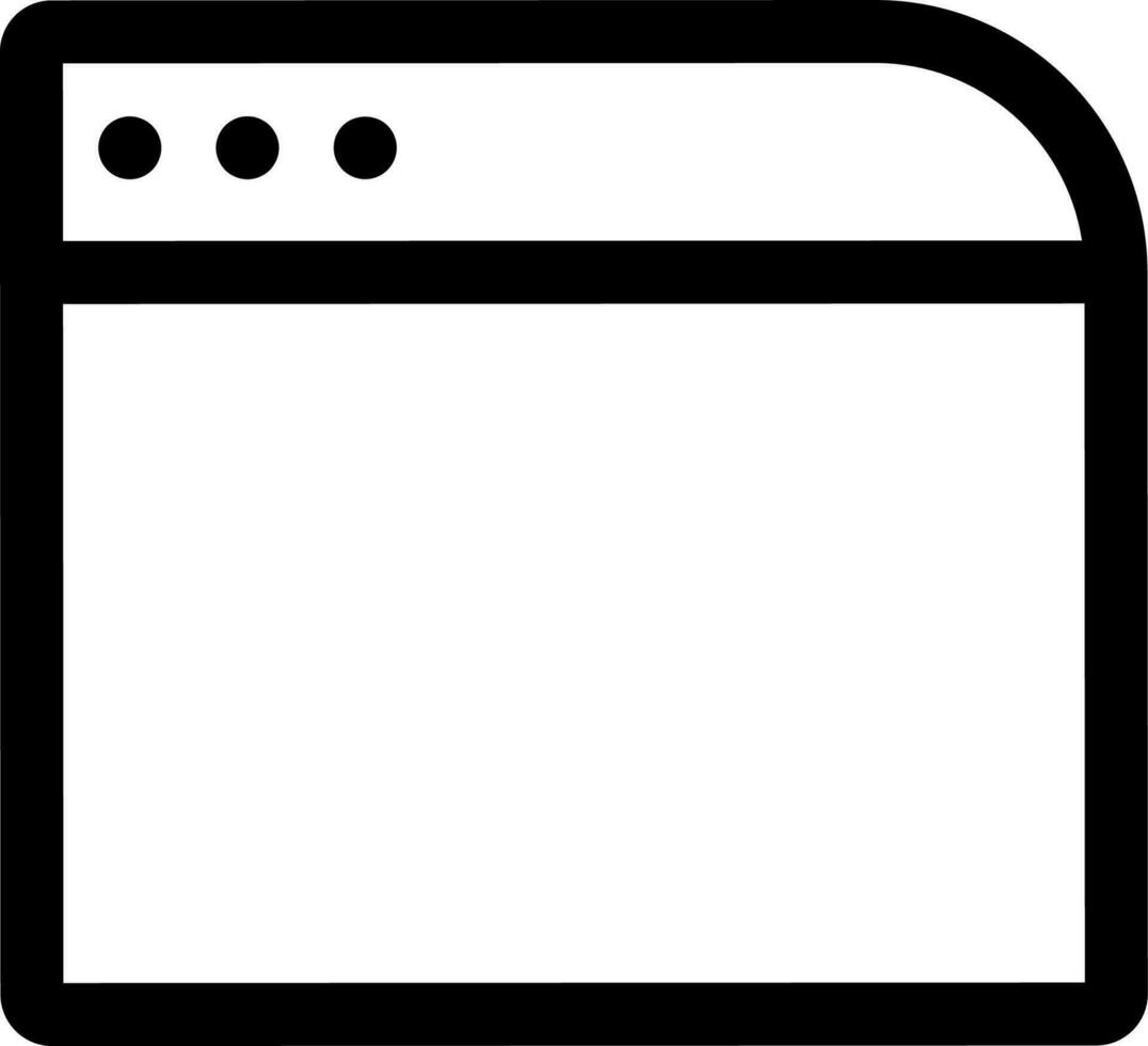 Line art illustration of Web page icon. vector