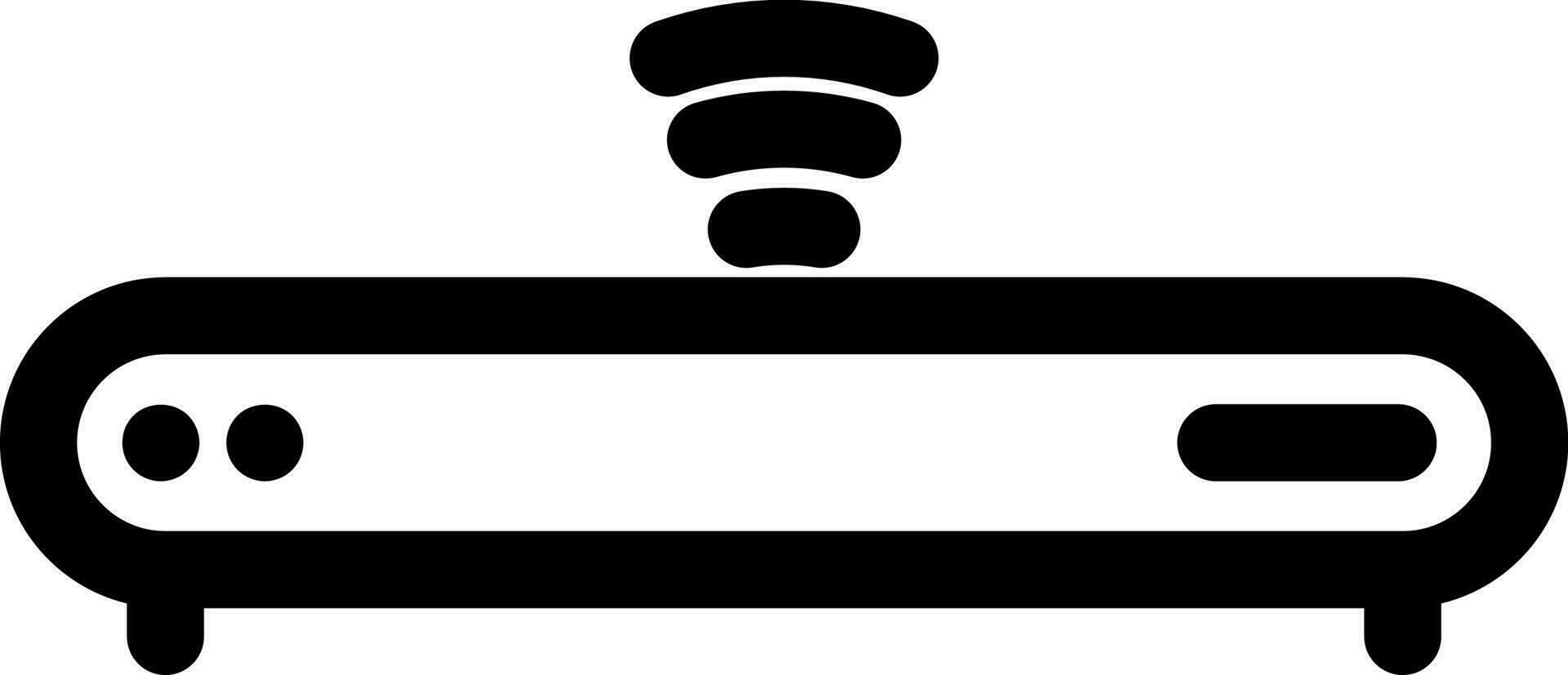 enrutador icono o símbolo en negro línea Arte. vector