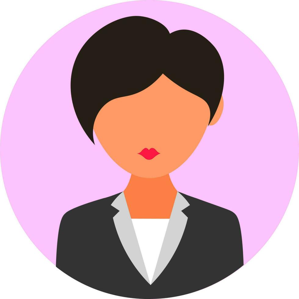 Flat business woman user profile avatar icon Vector Image