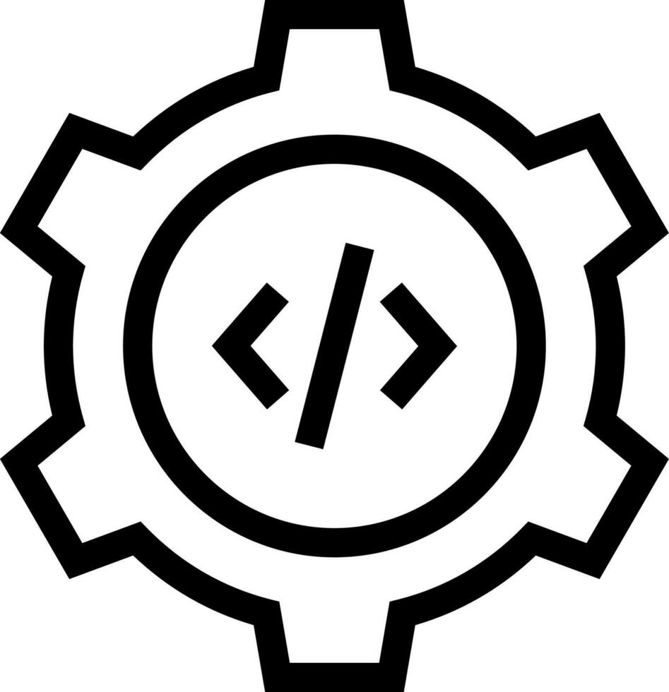 Code setting icon in thin line art. 24291529 Vector Art at Vecteezy