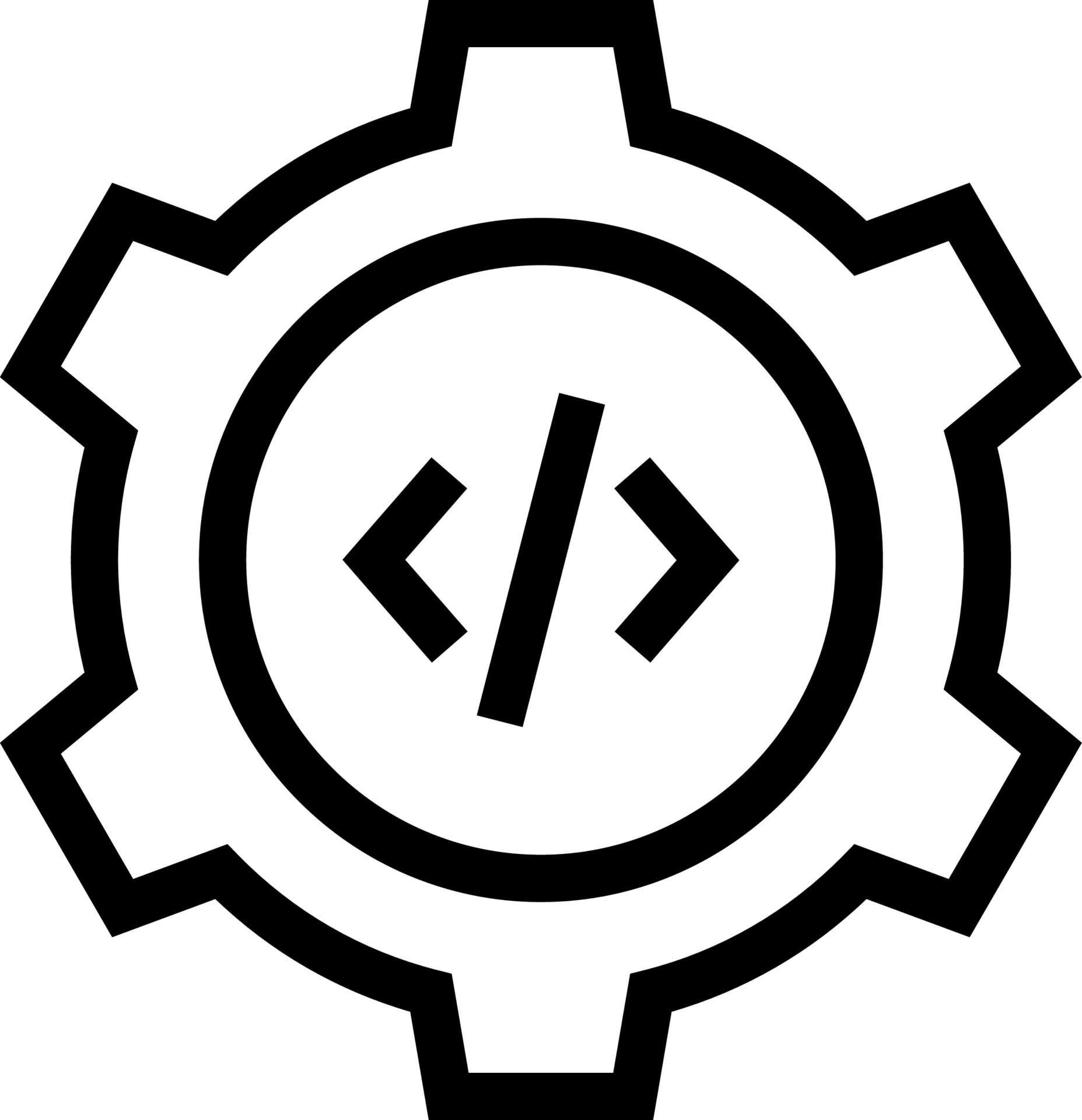 Code setting icon in thin line art. 24291529 Vector Art at Vecteezy