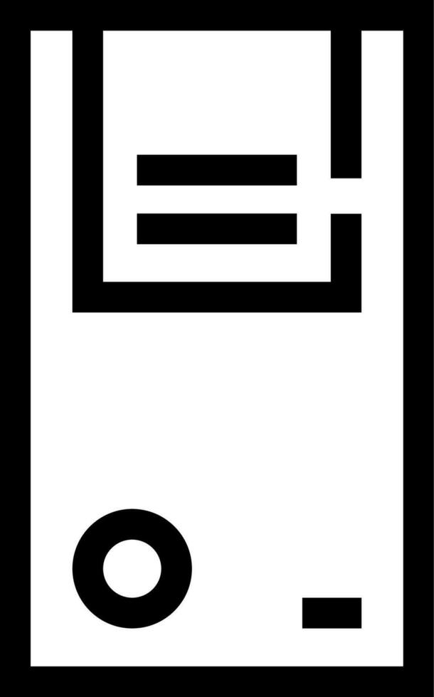 CPU icon or symbol in black line art. vector