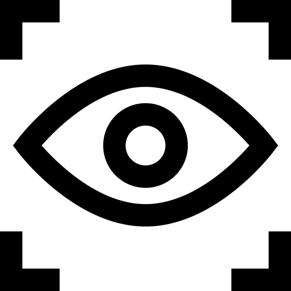 Illustration of eye scanner icon or symbol. vector