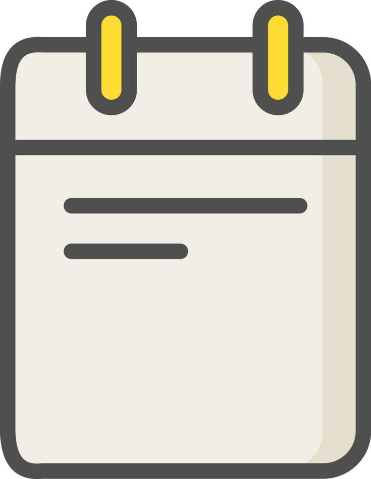 Note icon or symbol in flat style. vector