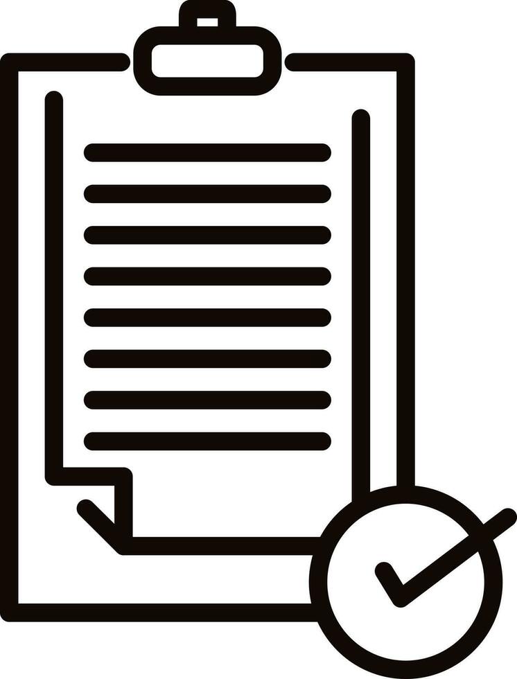 Checklist icon or symbol thin line art. vector