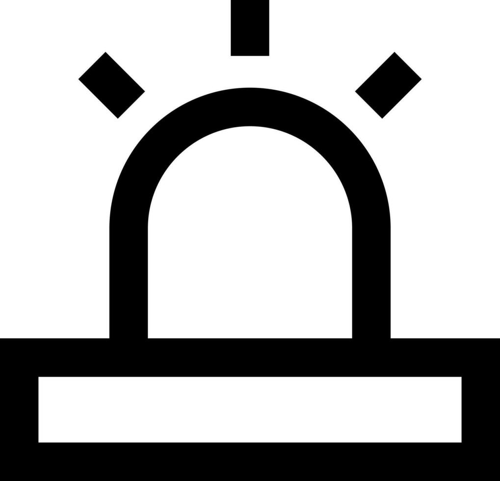 sirena icono o símbolo en línea Arte. vector