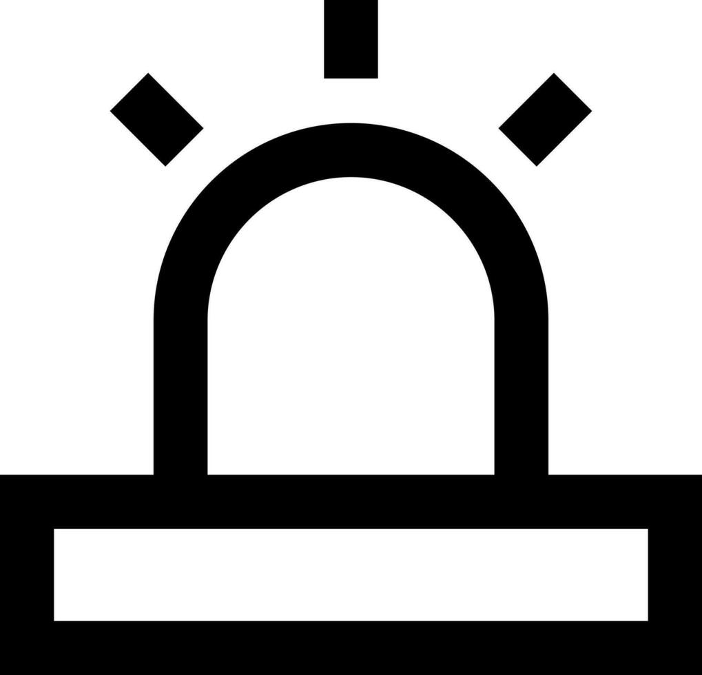 Siren icon or symbol in line art. vector
