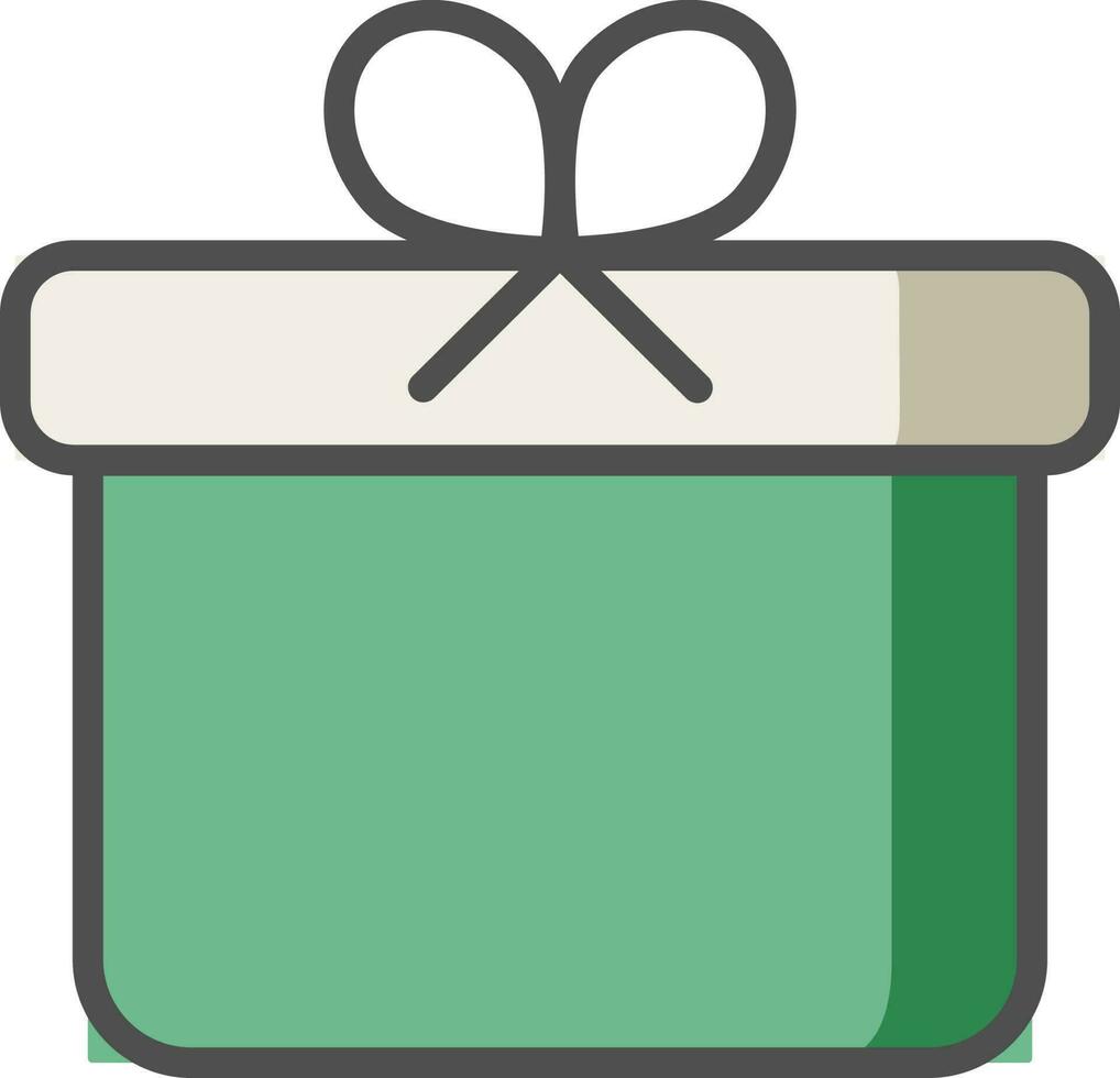 Flat style Gift Box icon or symbol. vector