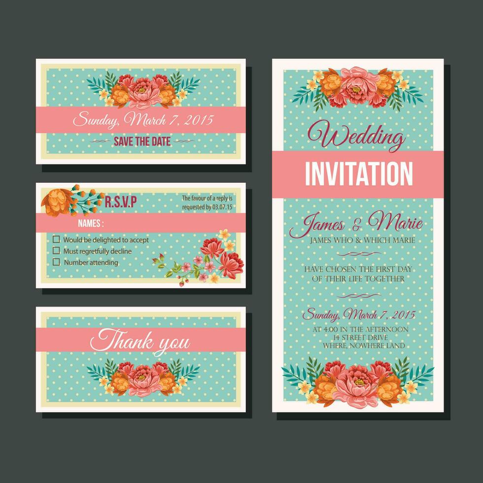 blue and pink wedding invitation 24291684 Vector Art at Vecteezy
