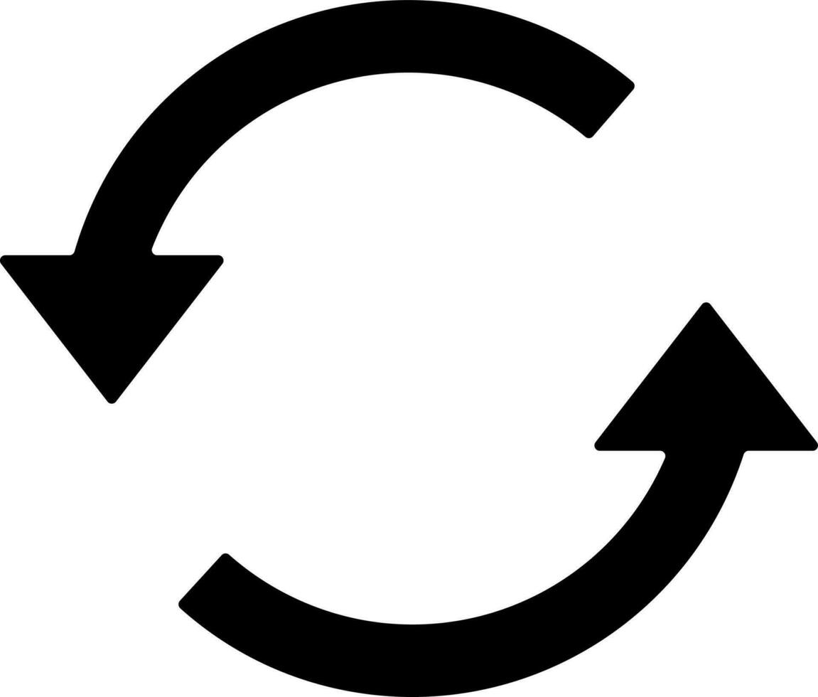 Illustration of refresh glyph icon. vector