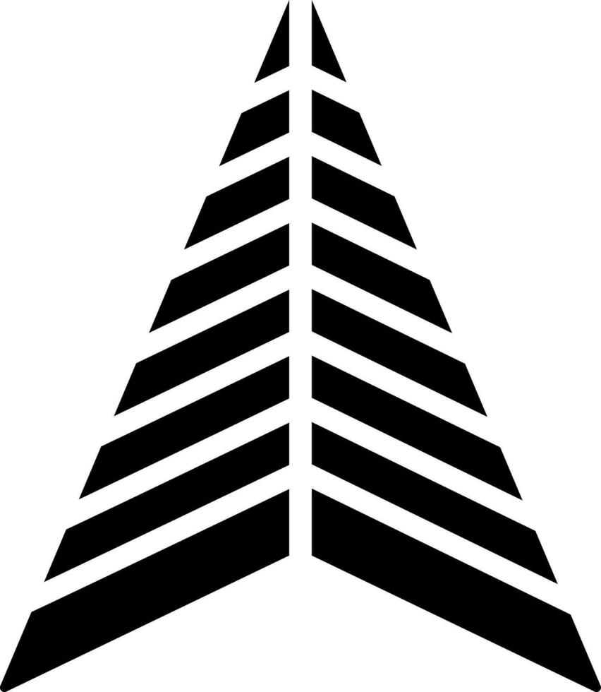 Black and White arrow icon in flat style. vector