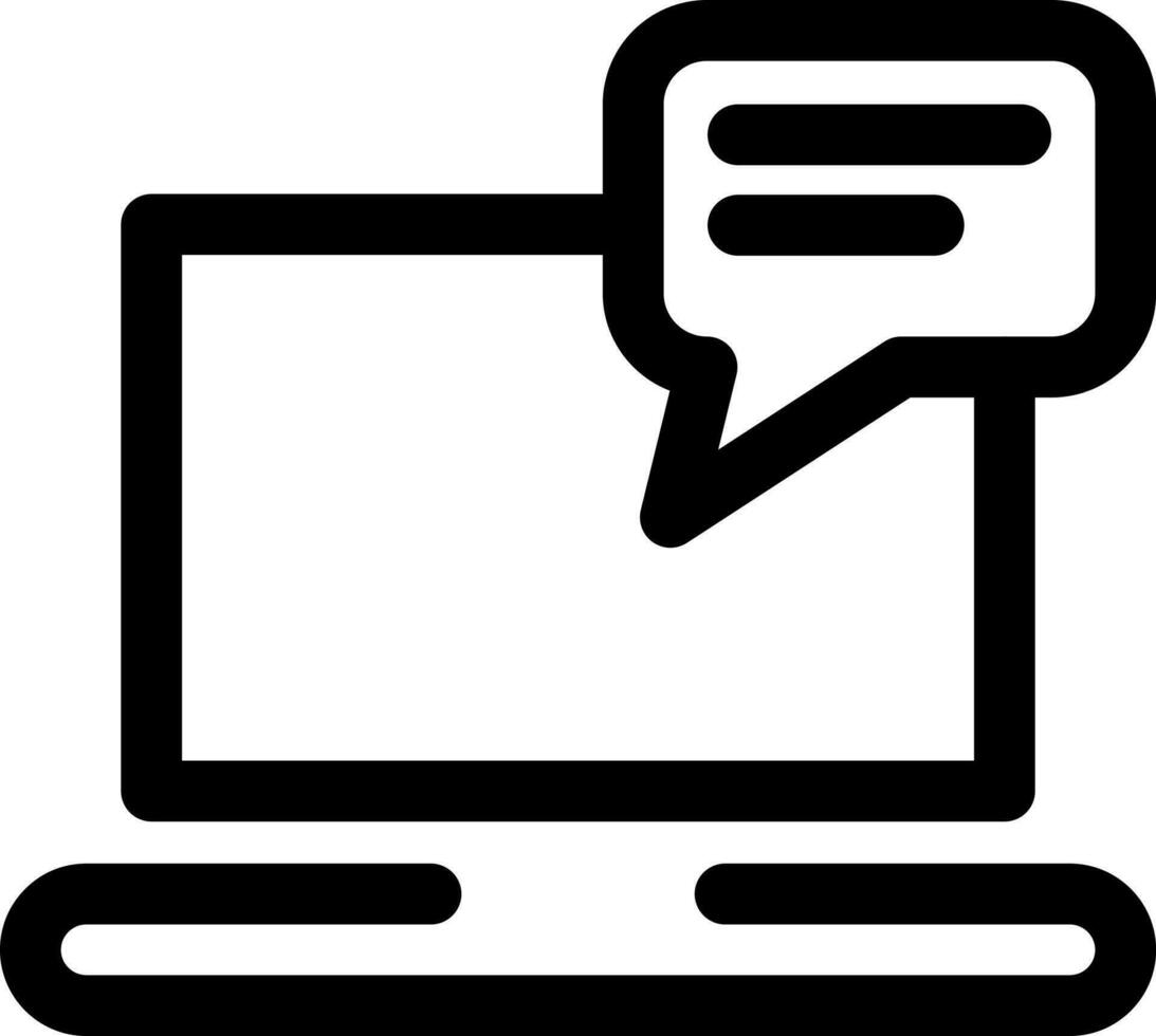 Online chatting icon in flat style. vector