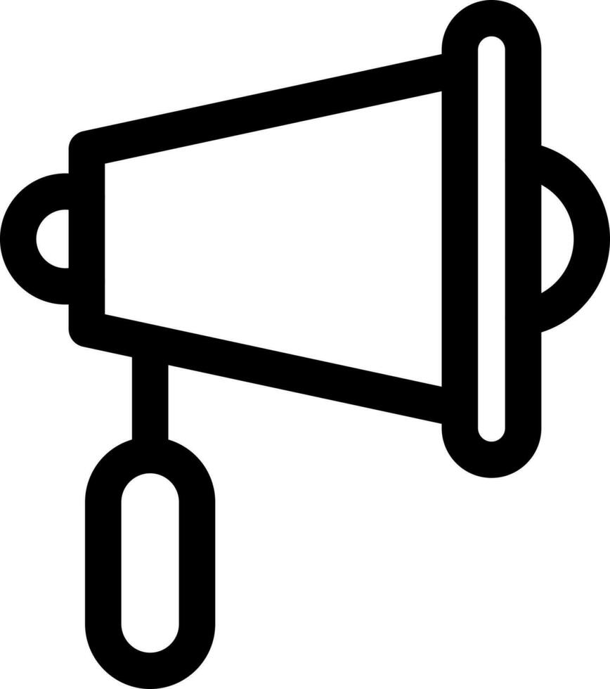 Illustration of megaphone icon in line art. vector