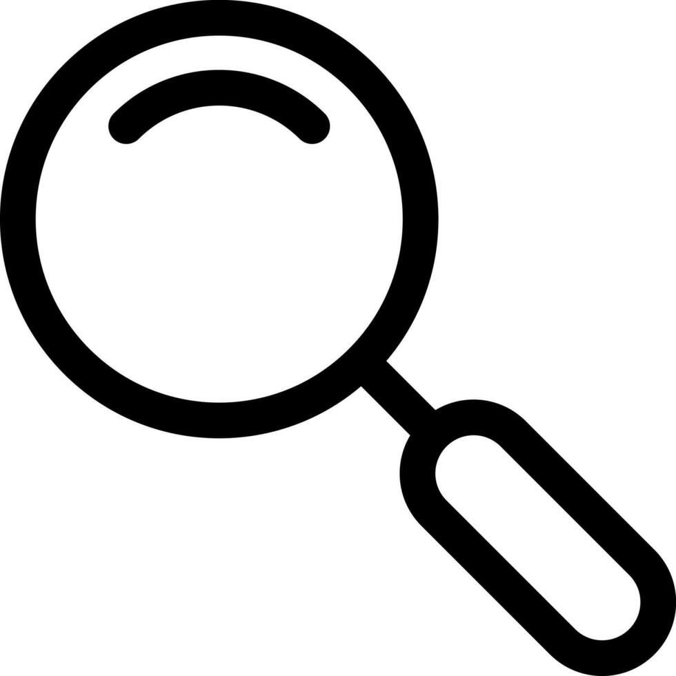 Magnifying glass or search tool icon in line art. vector