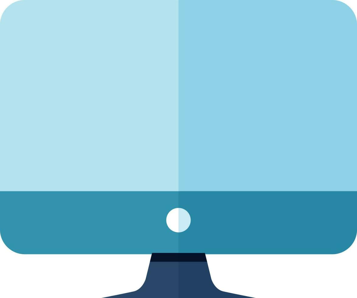 Illustration of desktop icon in blue color. vector