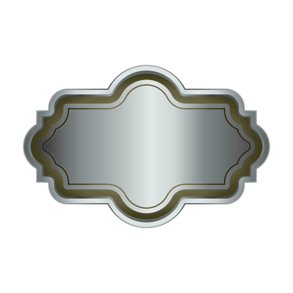 Shiny blank trophy or award shield. vector