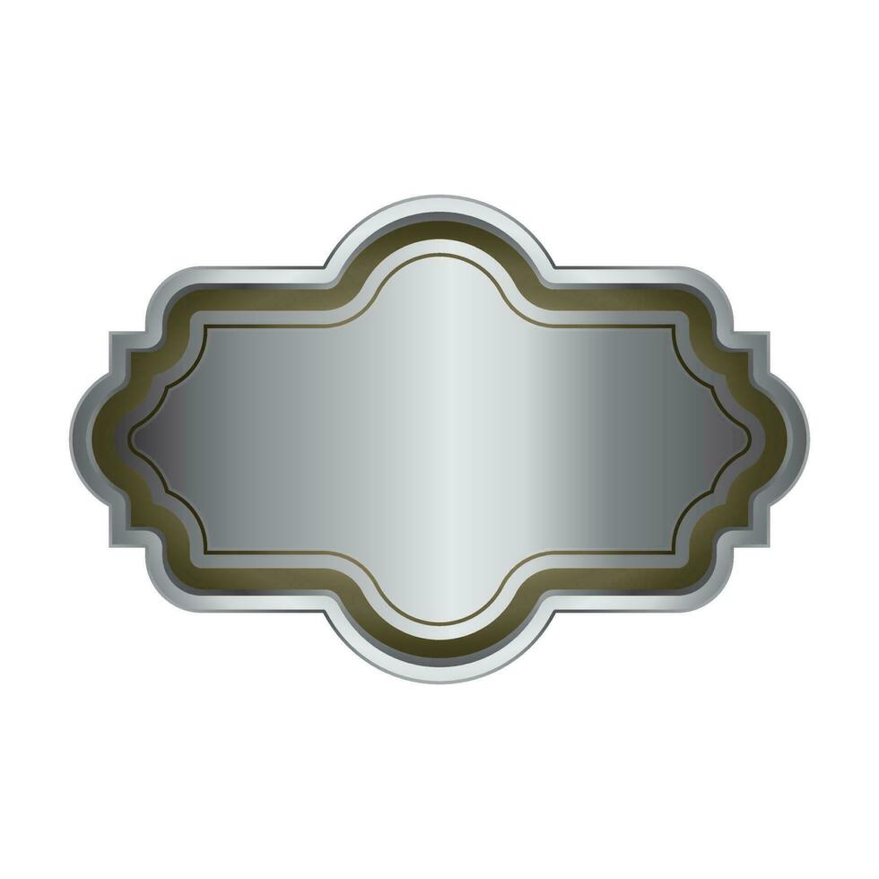 Shiny blank trophy or award shield. vector