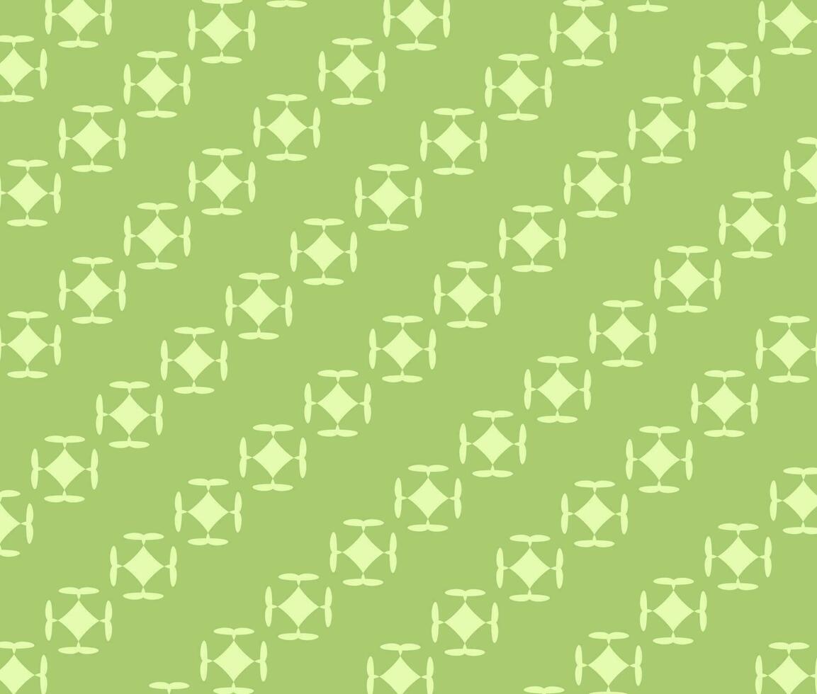 abstract pattern phombus with four pronged lines like the letter T, green color background, free vector