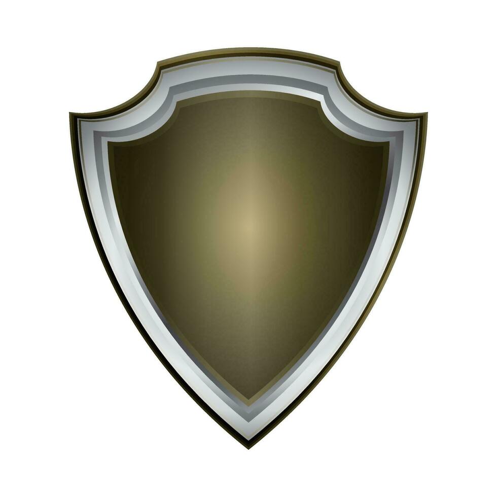 Illustration of a glossy shield. vector