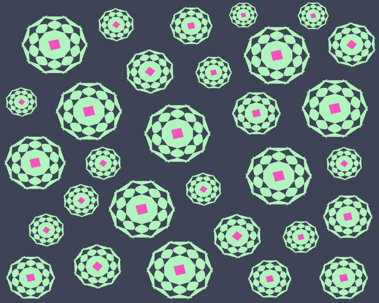 abstract green circle with beautiful carving decoration pattern on the colored background, free vector
