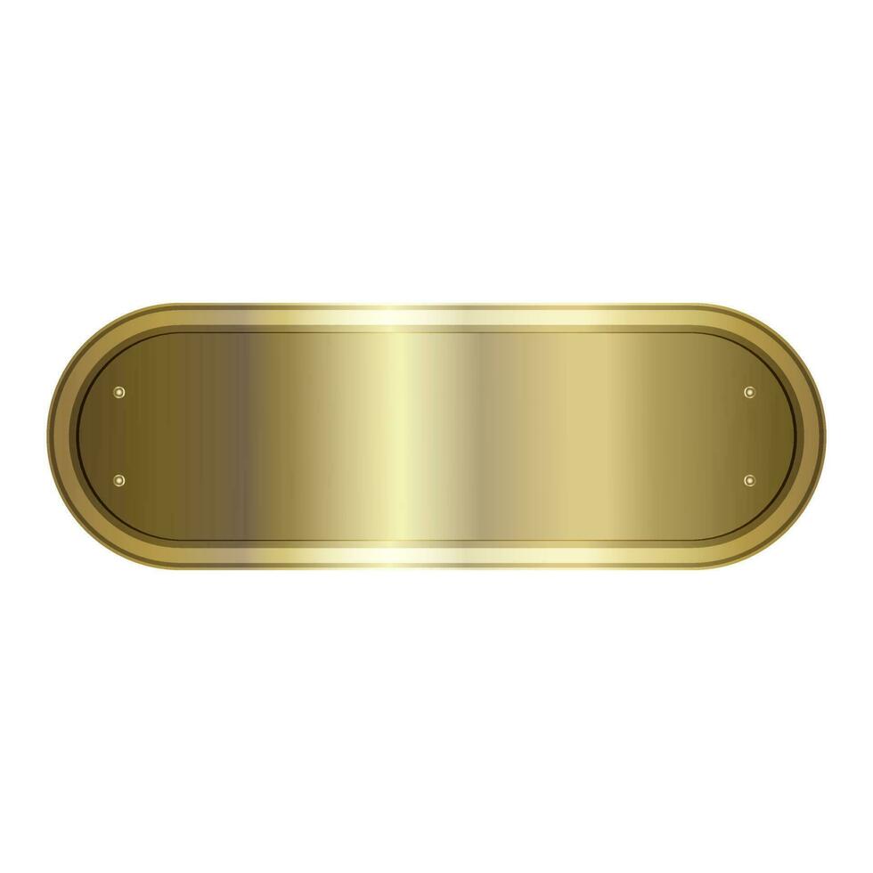 Glossy golden award shield. vector