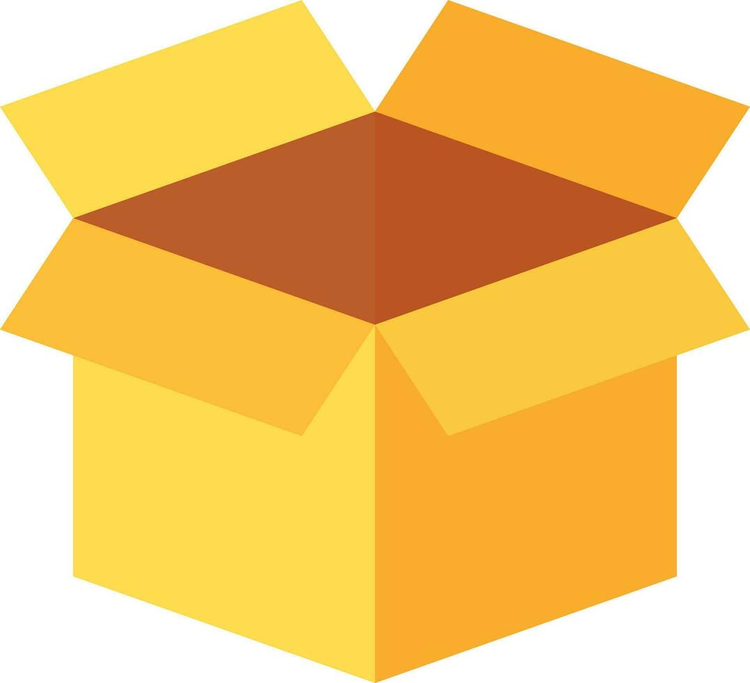 Open yellow box icon on white background. 24291920 Vector Art at Vecteezy