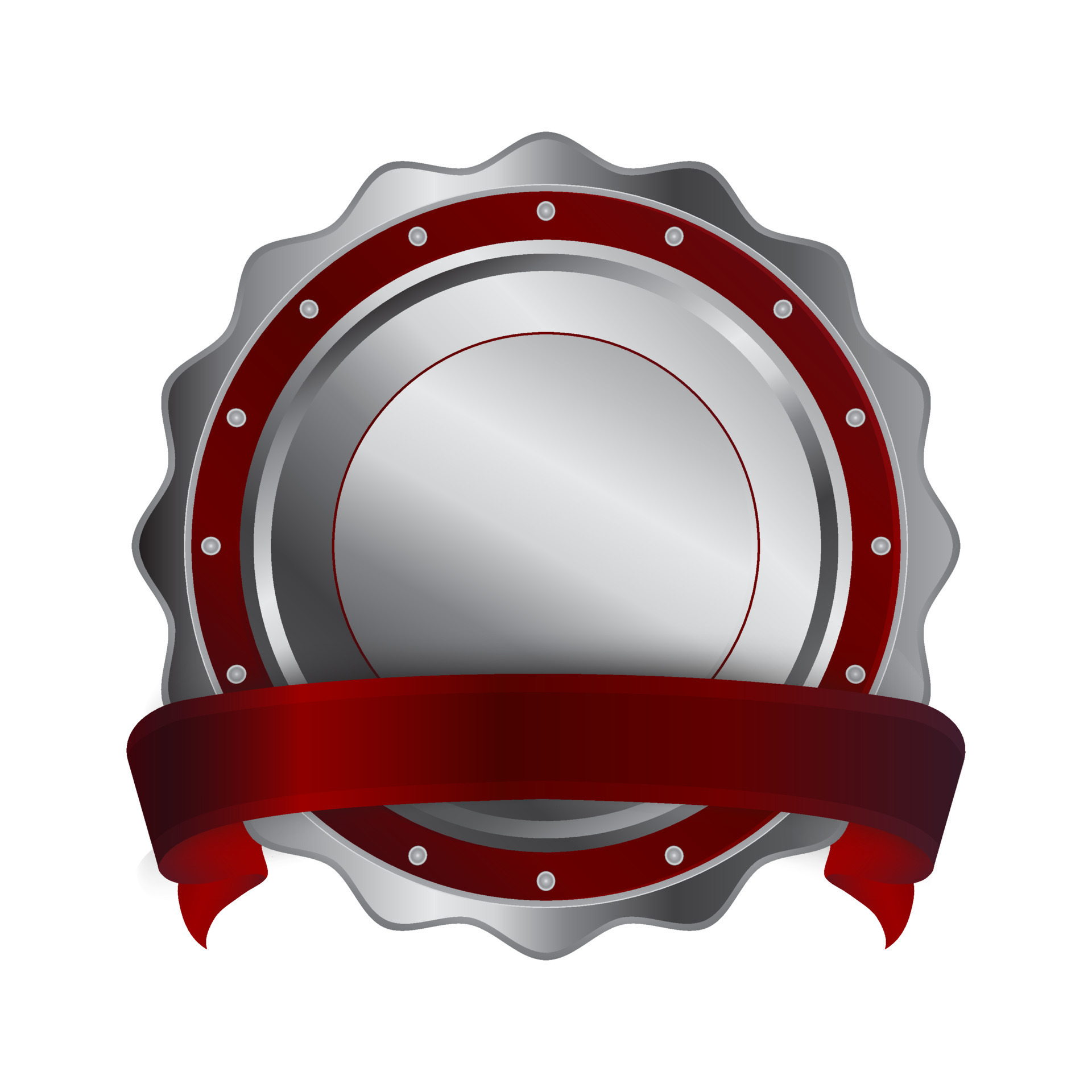 Shield with blank ribbon. 24291929 Vector Art at Vecteezy