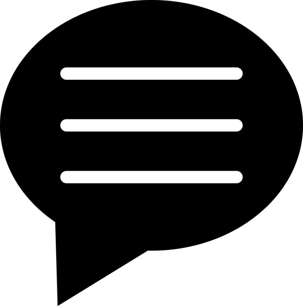 Chat speech bubble icon in flat style. vector