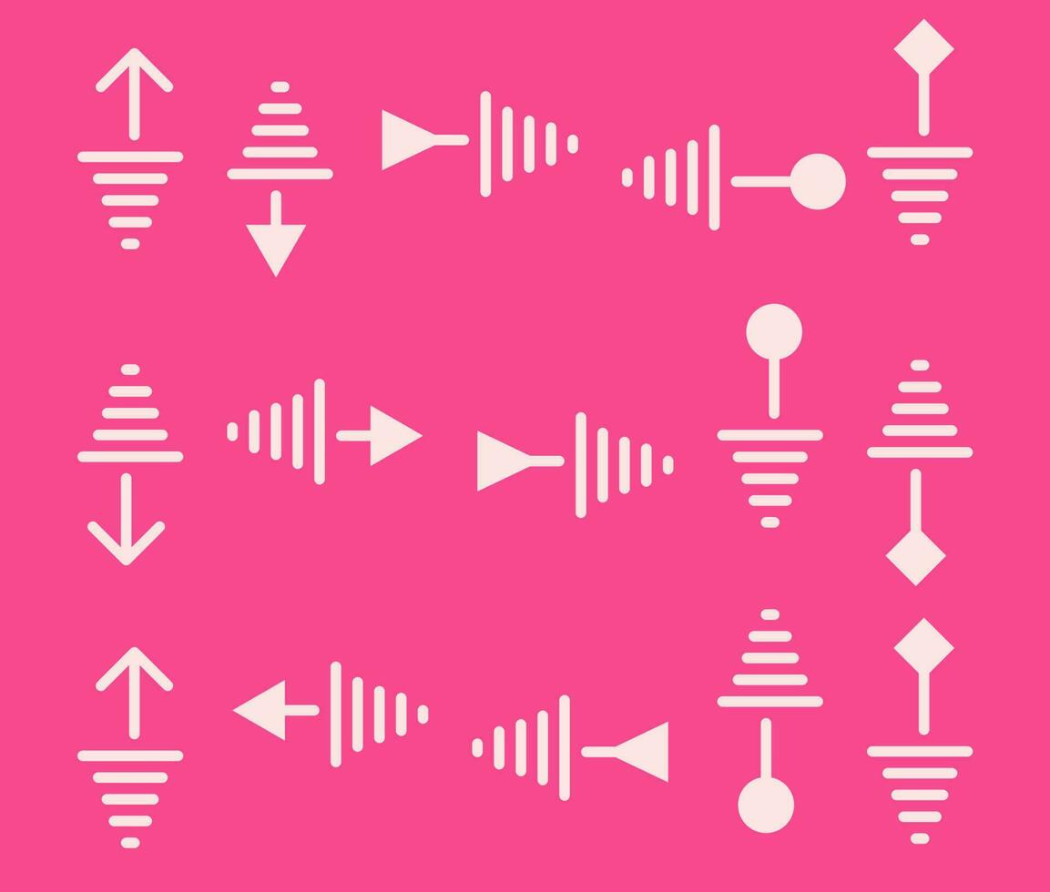 Geometric line plane figure pattern with colored background, triangle, circle, diamond, rhombus, arrow, free vector