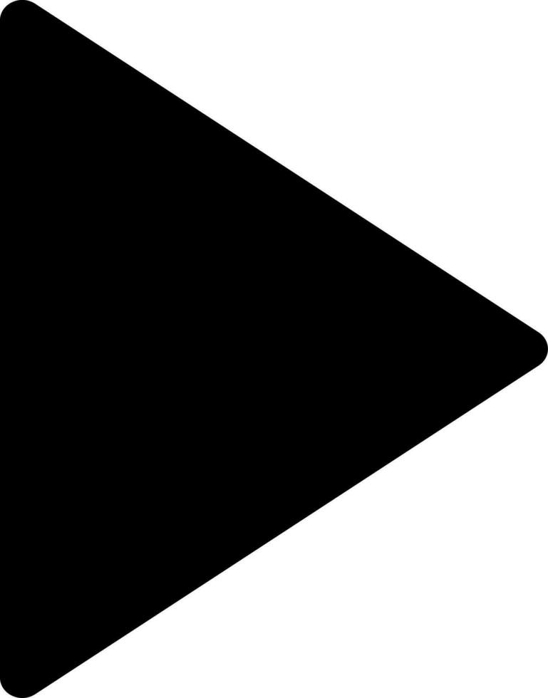 Illustration of right arrow or play glyph icon. vector