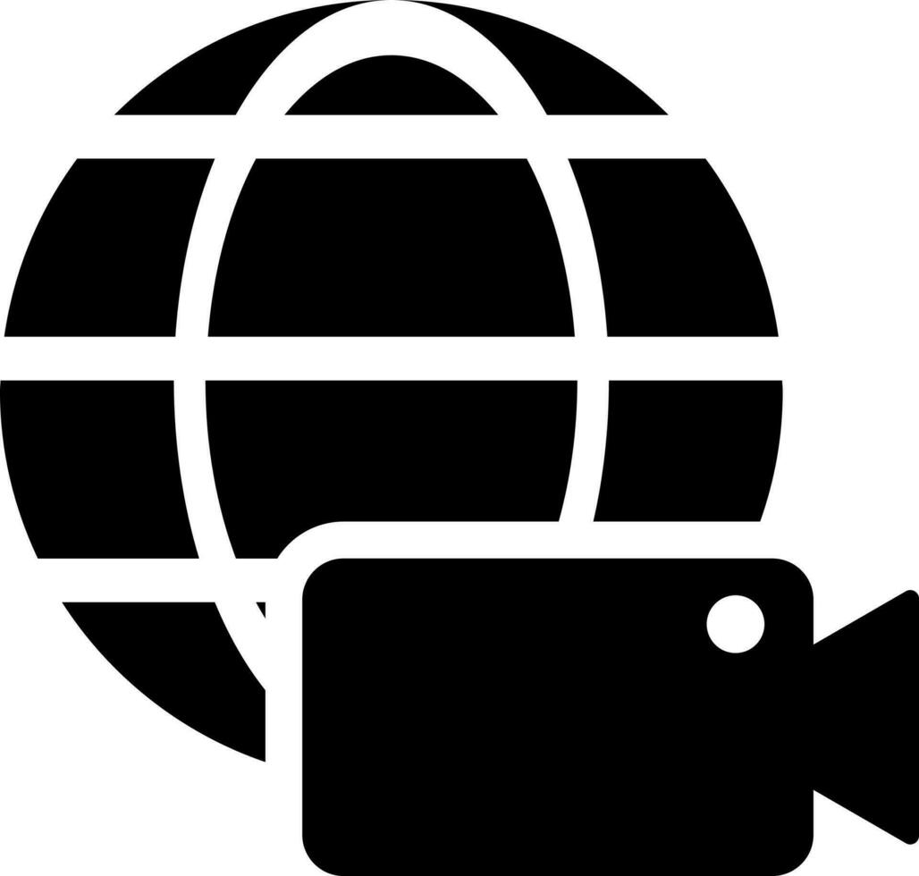 Illustration of international video calling concept flat icon. vector