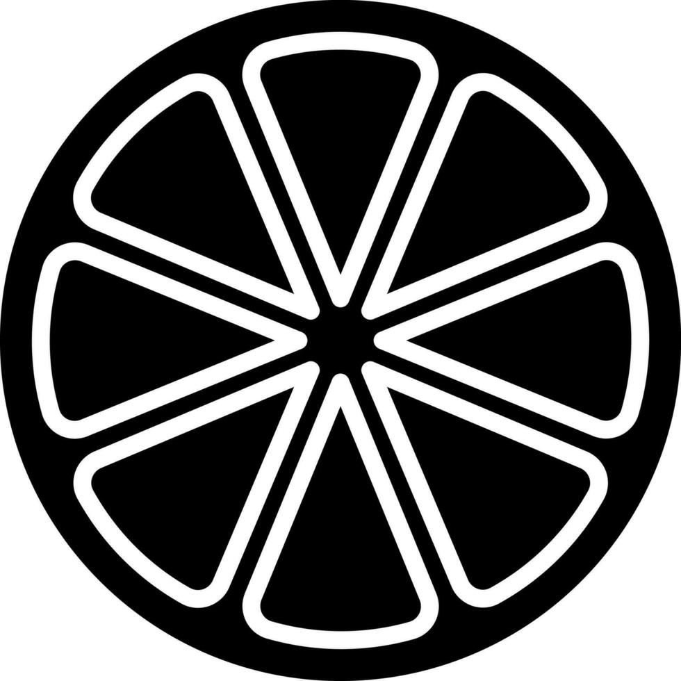 Fruit slice for spa eye treatment flat icon. vector
