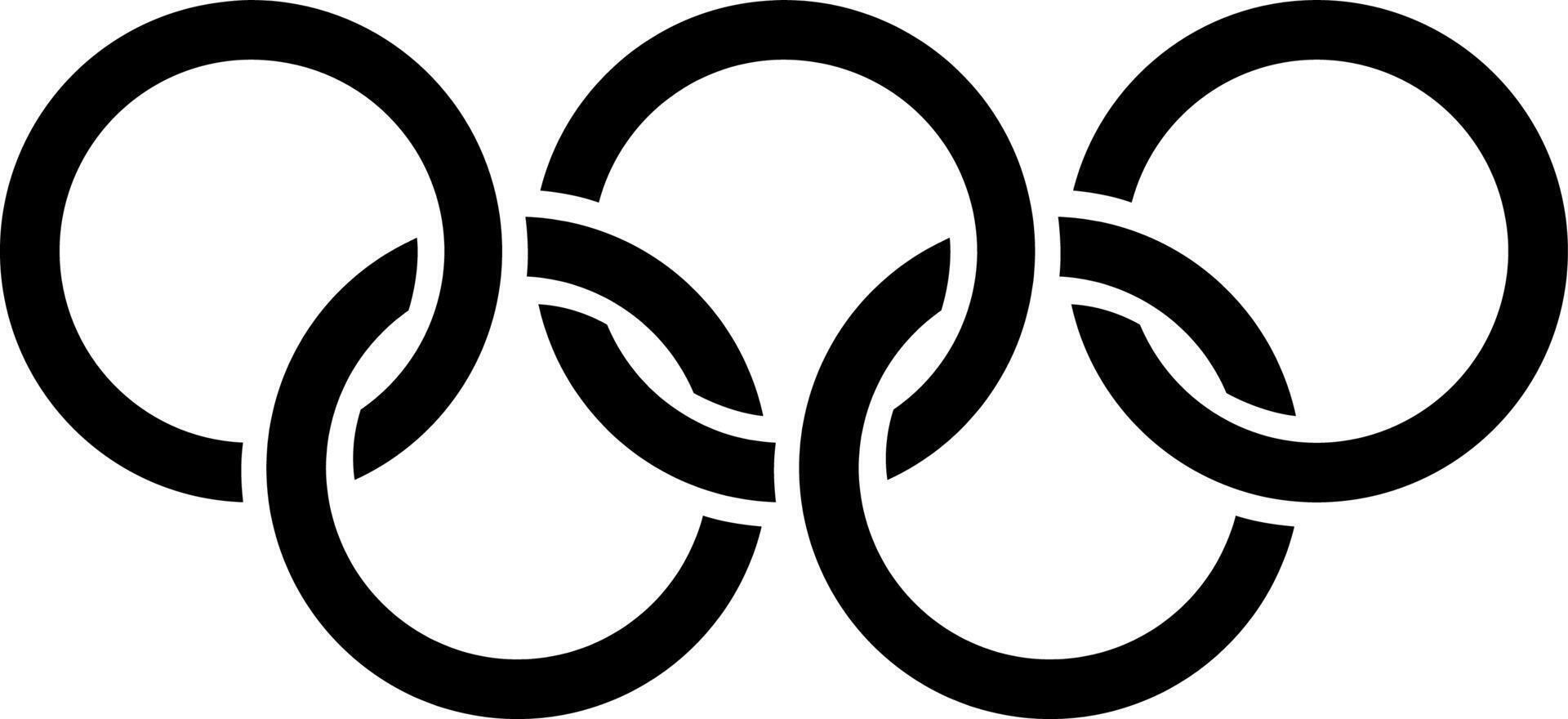 Olympic games icon in glyph style. vector