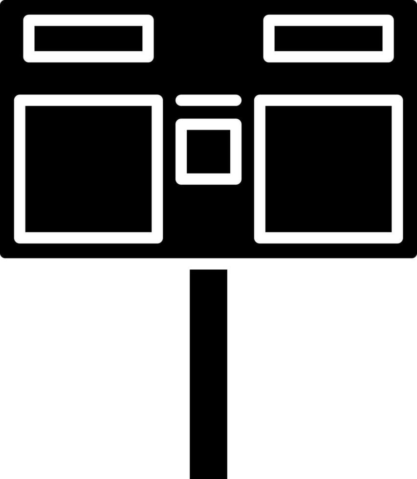 Scoreboard icon in glyph style. vector