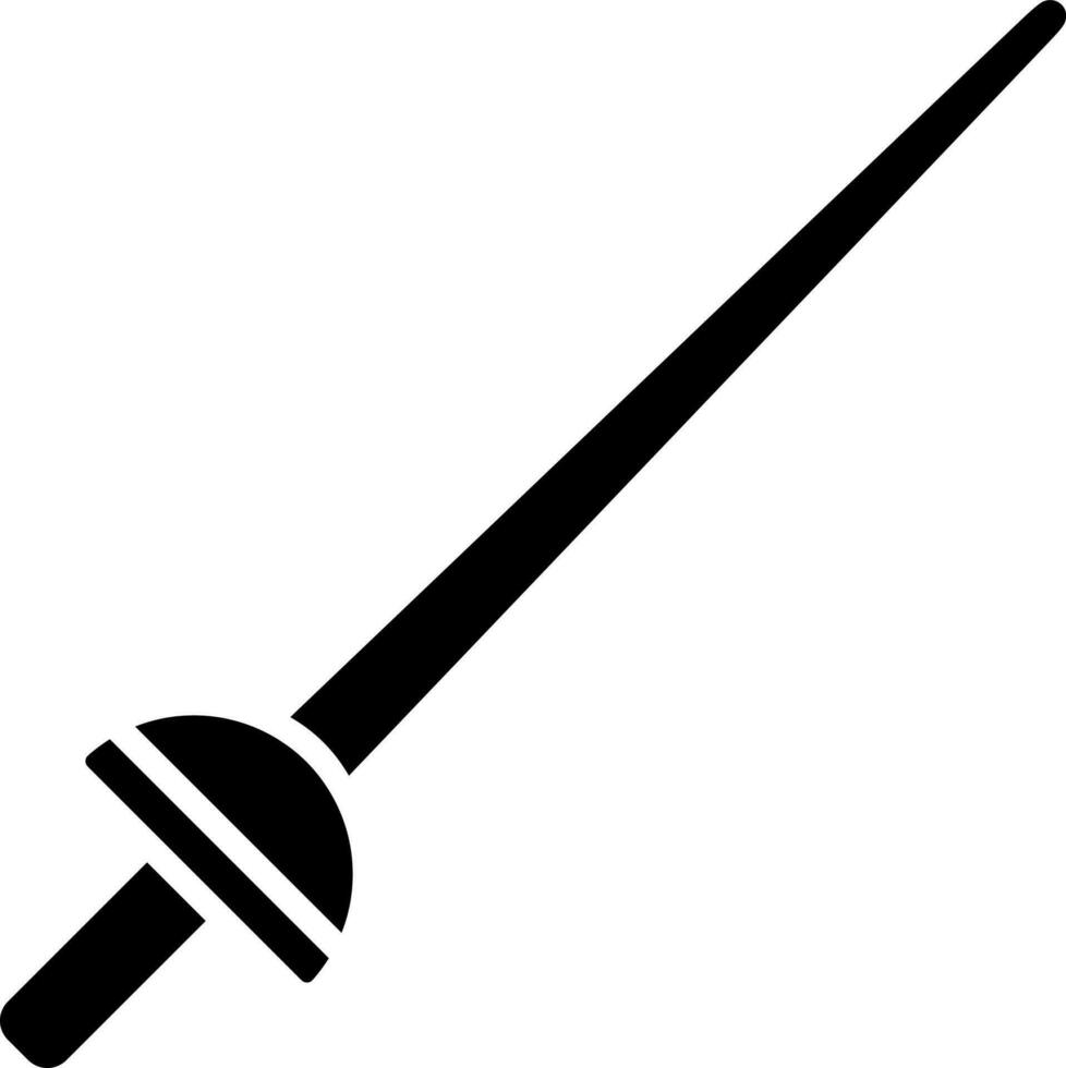 Isolated fencing icon in glyph style. vector