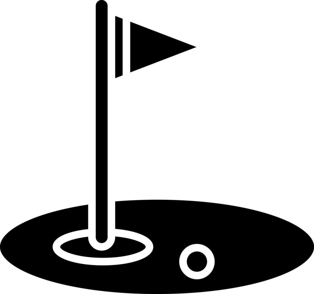 Flat illustration of golf icon or symbol. vector