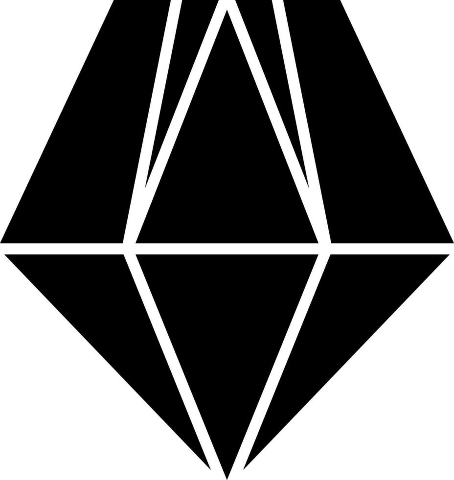Isolated Black and White diamond icon. vector