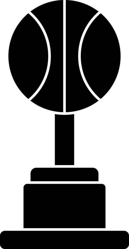 negro baloncesto trofeo premio icono en blanco antecedentes. vector