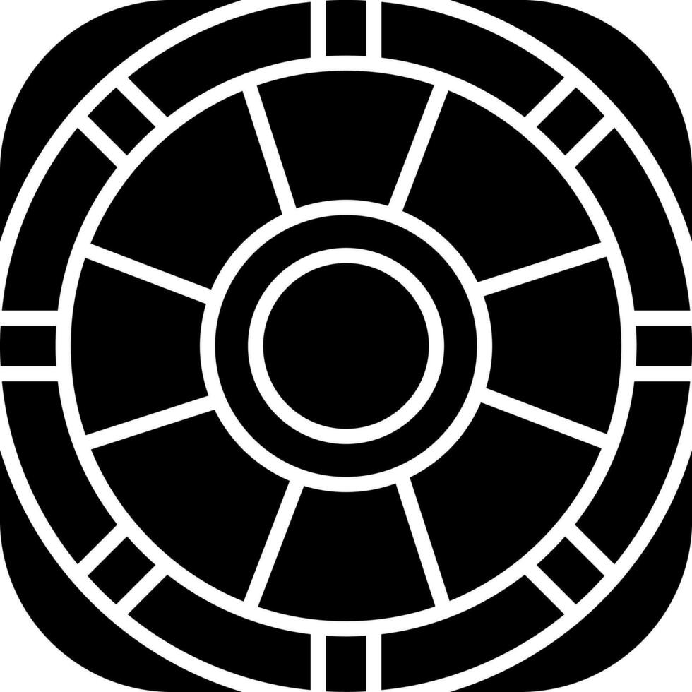Black and White lifebuoy in flat style. vector
