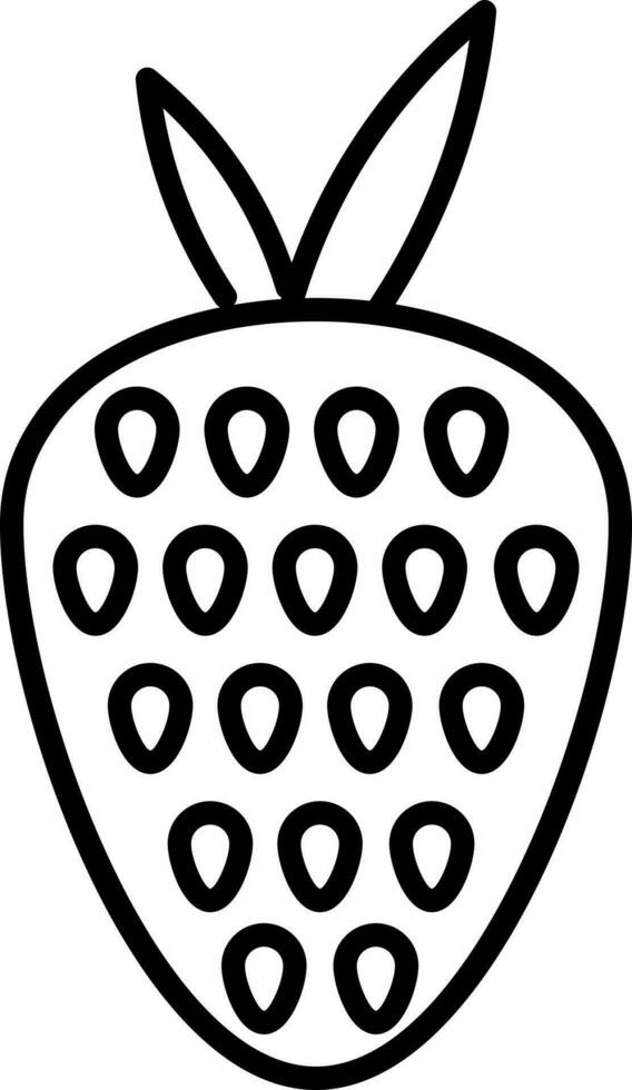 Strawberry icon in thin line art. 24292219 Vector Art at Vecteezy