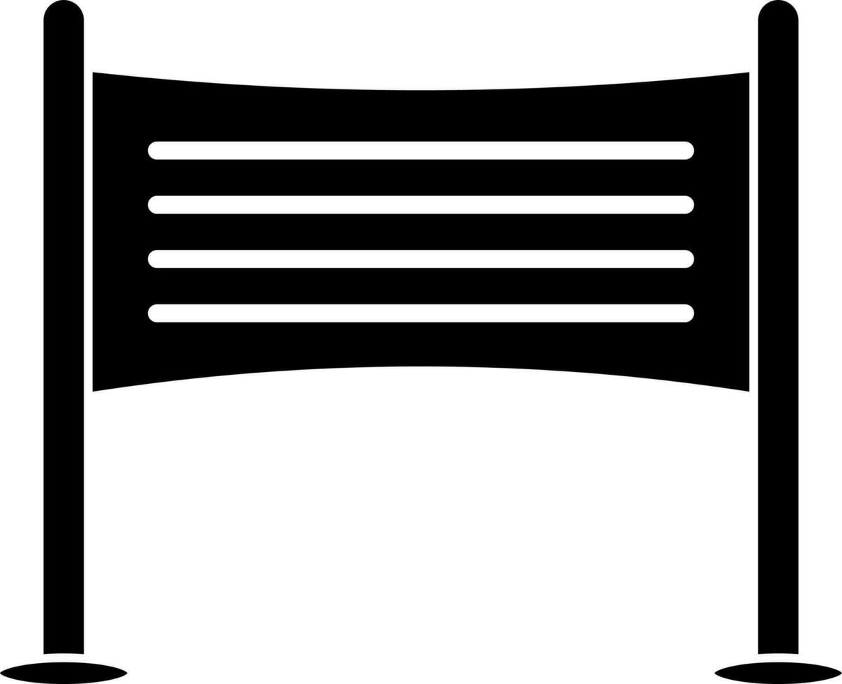 Illustration of blank banner in black color. vector