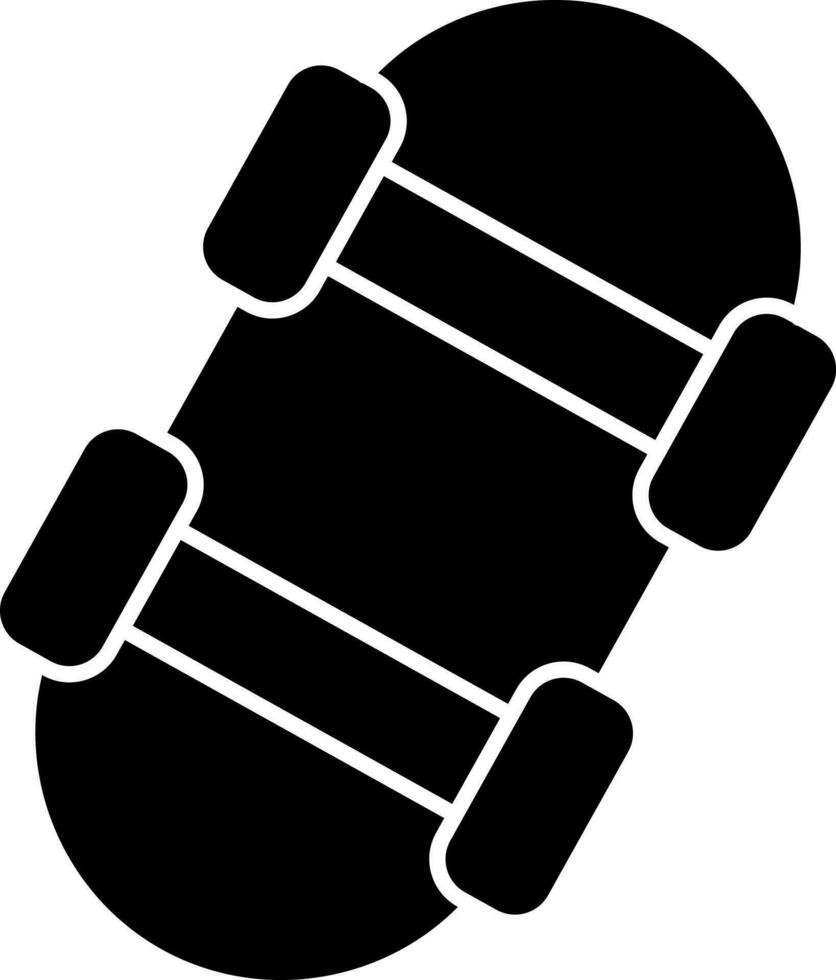 Isolate Black and White skating board. vector